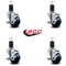 Service Caster 3'' Solid Poly Swivel 1-5/8'' Expanding Stem Caster Set with Brake, 4PK SCC-EX20S314-SPUS-TLB-158-4 - alternate 2